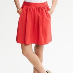 BANANA REPUBLIC Flare Mini Skirt Coral Sz 4